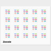 Colorful Flutter Friends Vierkante Sticker (Vel)