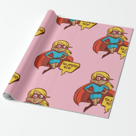 Colorful Flying Super Mam Cadeaupapier