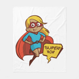 Colorful Flying Super Mam Fleece Deken