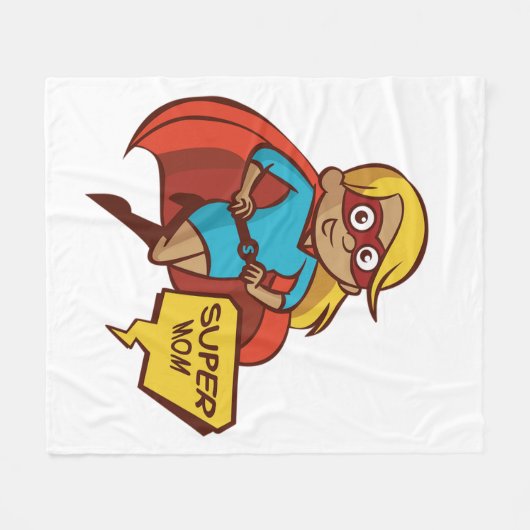 Colorful Flying Super Mam Fleece Deken (Voorkant (Horizontaal))