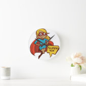 Colorful Flying Super Mam Ronde Klok (Huis)