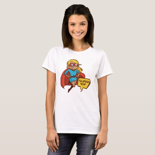 Colorful Flying Super Mam T-shirt (Voorkant volledig)