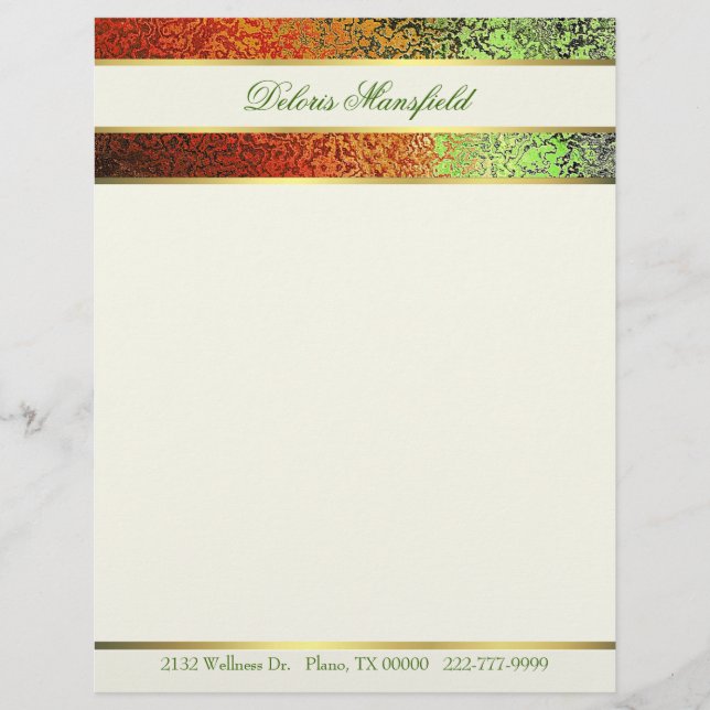 Colorful Foil look Business Letterhead 2 Briefhoofd (Voorkant)