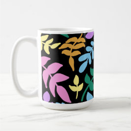 Colorful foliage in black background koffiemok