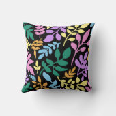 Colorful foliage in black background kussen (Achterkant)