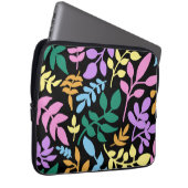 Colorful foliage in black background laptop sleeve (Voorkant Rechts)