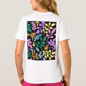 Colorful foliage in black background t-shirt (Achterkant)