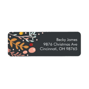 Colorful Foliage met kerstflessen Adres Etiket