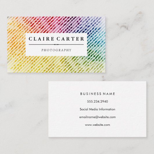 Colorful Foliage Pattern | Natuurlijke Visitekaartje (Voorkant / Achterkant)