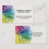 Colorful Foliage Pattern | Natuurlijke Visitekaartje (Voorkant / Achterkant)