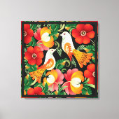 Colorful Folk Art Canvas Afdruk (Voorkant)