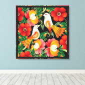 Colorful Folk Art Canvas Afdruk (Insitu (Houten vloer))