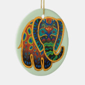 Colorful Folk Art Elephant Ornament (Rechts)