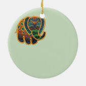 Colorful Folk Art Elephant Ornament (Achterkant)
