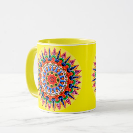 Colorful Folklore Design Mok (Voorkant links)