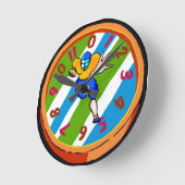 Colorful Football Clock Ronde Klok (Hoek)