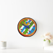 Colorful Football Clock Ronde Klok (Huis)
