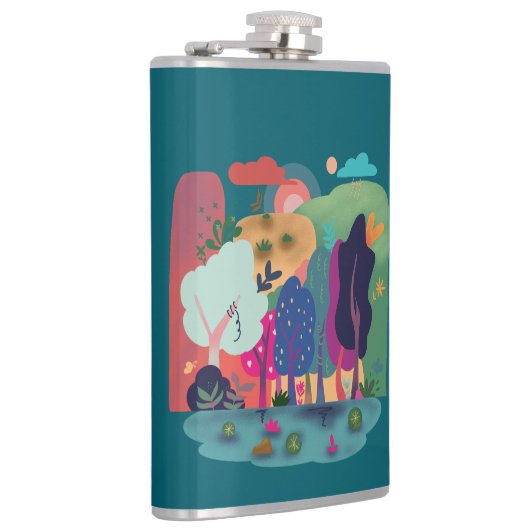 Colorful Forest Landscape Heupfles (Rechts)