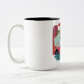 Colorful Forest Landscape Tweekleurige Koffiemok (Links)