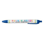Colorful Fourth Grade Teacher Pen with Custom Name (Bodem)