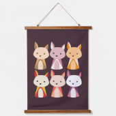 Colorful Fox Cartoon Hangend Wandkleed (Voorkant)