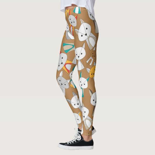 Colorful Fox Cartoon Leggings (Links)