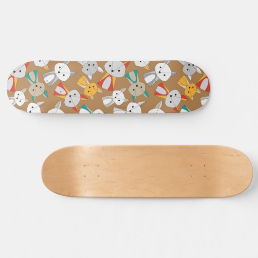 Colorful Fox Cartoon Persoonlijk Skateboard (Horizontaal)