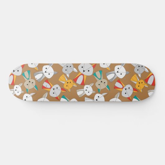 Colorful Fox Cartoon Persoonlijk Skateboard (Horizontaal)