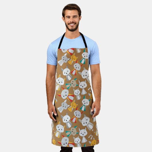 Colorful Fox Cartoon Schort (Gedragen)