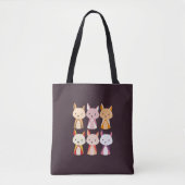 Colorful Fox Cartoon Tote Bag (Voorkant)
