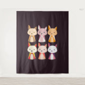 Colorful Fox Cartoon Wandkleed (Voorkant)