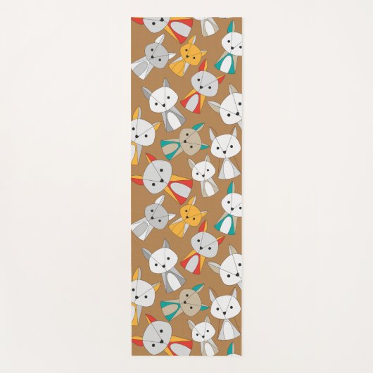 Colorful Fox Cartoon Yogamat (Voorkant)