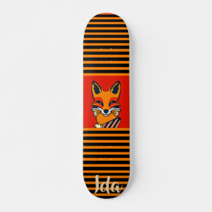 Colorful Fox Funny Personalized Skateboard