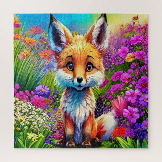 Colorful Fox Legpuzzel (Verticaal)