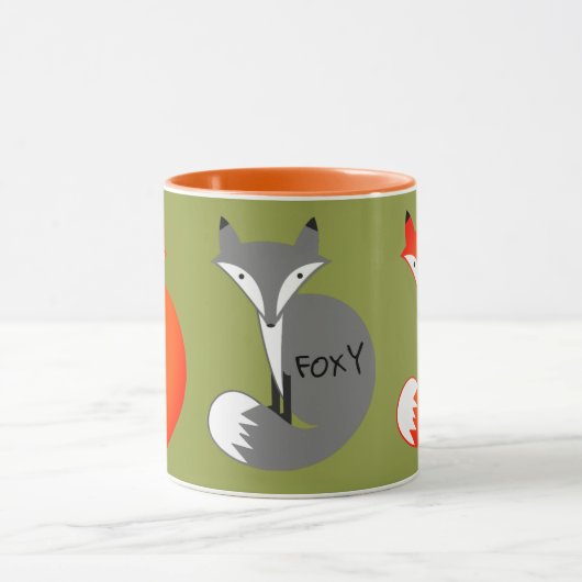 Colorful Foxy Fox Design Mok (Midden)