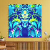 Colorful Fractal Art Canvas Afdruk (Insitu (Woonkamer))