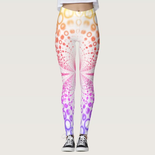 Colorful Fractal Art Leggings (Voorkant)