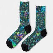 Colorful Fractal Crew Socks Sokken (Links)