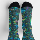 Colorful Fractal Crew Socks Sokken (Top)