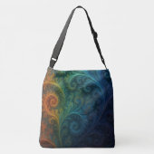 Colorful Fractal Crossbody Tas (Achterkant)