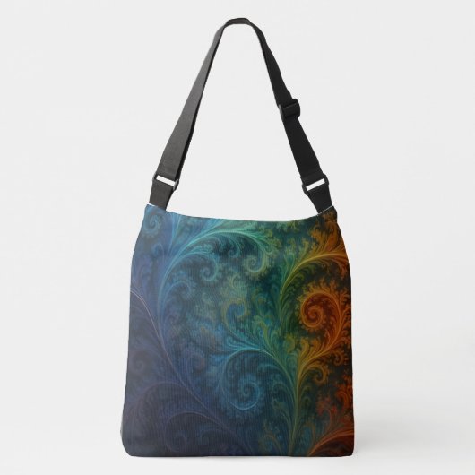 Colorful Fractal Crossbody Tas (Voorkant)