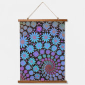 Colorful Fractal Flowers Boho Floral Design Hangend Wandkleed (Voorkant 3)