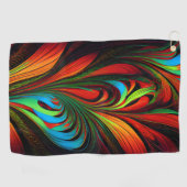 Colorful Fractal Flowers Golfhanddoek (Horizontaal)