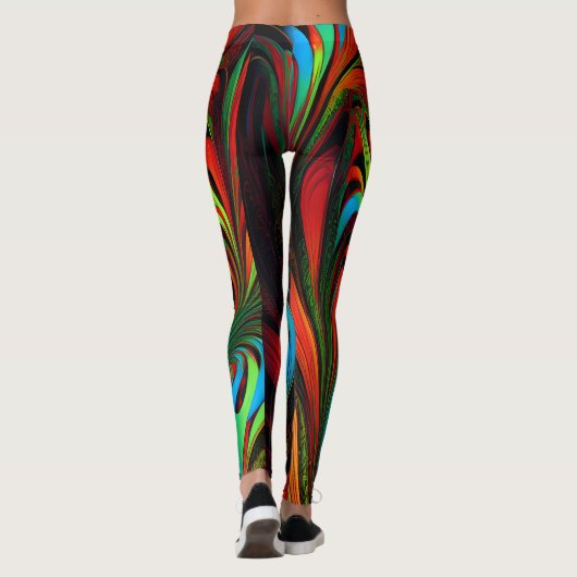 Colorful Fractal Flowers Leggings (Achterkant)