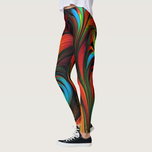 Colorful Fractal Flowers Leggings (Links)