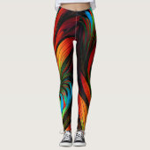 Colorful Fractal Flowers Leggings (Voorkant)