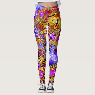 Colorful Fractal Hodgepodge Leggings