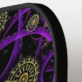 Colorful Fractal Monogrammed Pickleball Paddle (Links Detail)