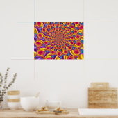Colorful Fractal Pattern Poster (Keuken)