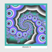 Colorful Fractal Pearls Art Design Sticker (Vel)